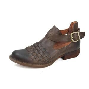 Born Viveka Booties Ankle Boots Burnished Leather Ombre Woven Distressed 7.5 M